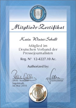 Presseausweis und DVPJ Mitglieds-Zertifikat